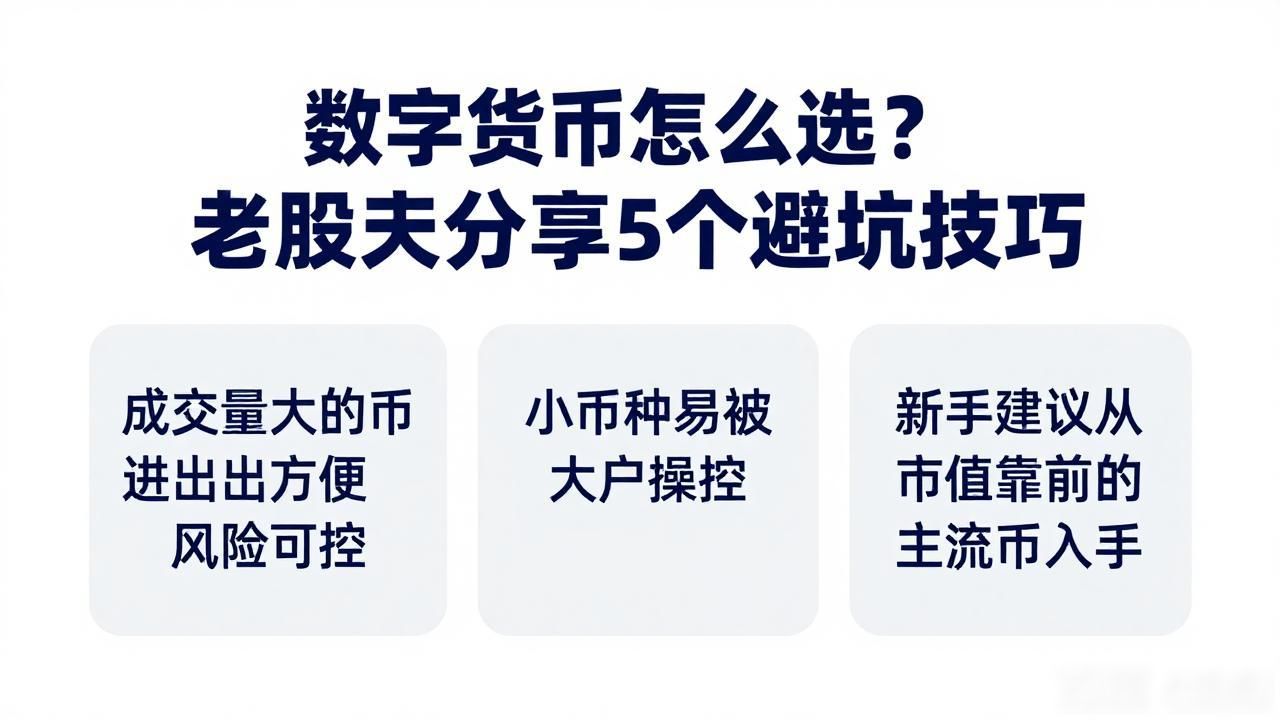 数字货币怎么选?老股民分享5个避坑技巧