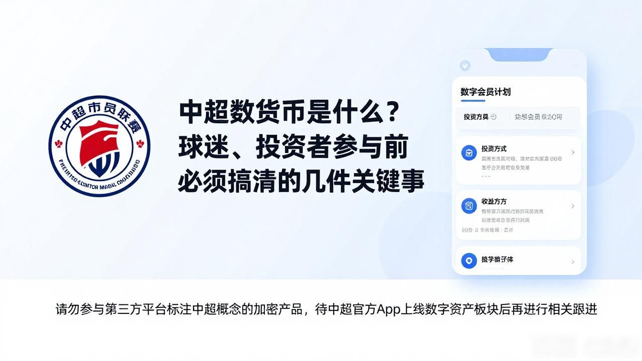 中超数字货币是什么？球迷、投资者参与前必须搞清的几件关键事